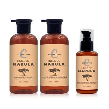 Offre Pack Capillaire – Shampoing + Après-Shampoing + Sérum (Huile de Marula)