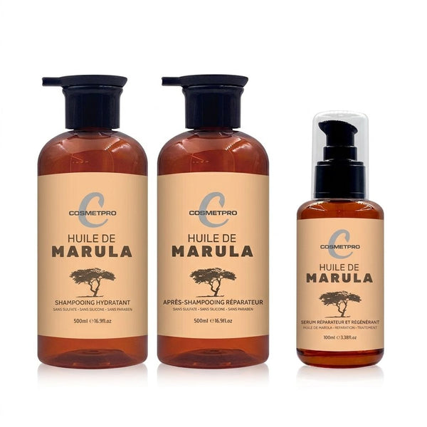 Offre Pack Capillaire – Shampoing + Après-Shampoing + Sérum (Huile de Marula)